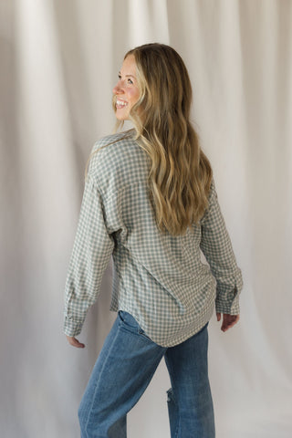 River Plaid Button Up, Emerald Cove - The Red Thread Boutique