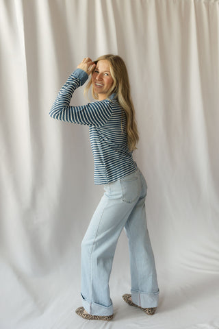 Marty Top, Denim Stripe