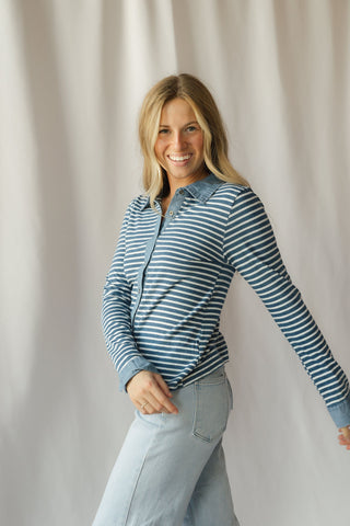 Marty Top, Denim Stripe