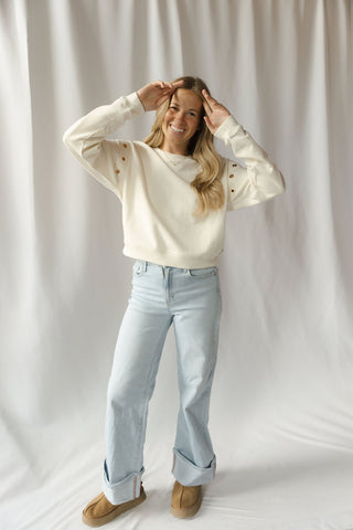 Z Supply Axel Grommet Sweatshirt, Sandstone
