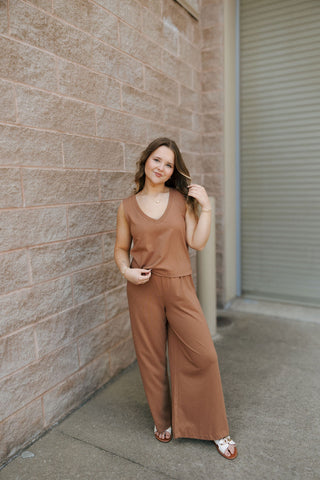 Sloane V Neck Tank, Teakwood by Z Supply