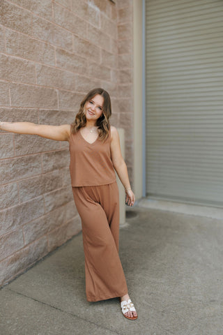 Sloane V Neck Tank, Teakwood by Z Supply