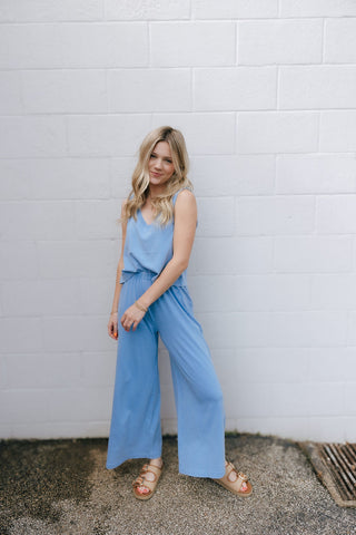 Sloane V Neck Tank, Bay Blue by Z Supply