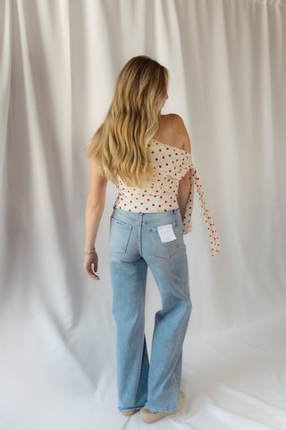 Bianca Polka Dot Top, Red/Ivory - The Red Thread Boutique