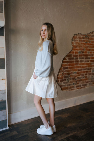 Isabel Dress, Blue White *final sale
