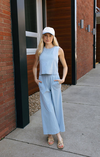 Sloane Jersey Denim Muscle Tank by Z Supply - The Red Thread Boutique