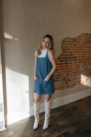 Denim Leopard Dress *final sale