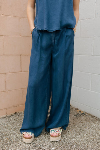 Dark Chambray Pants