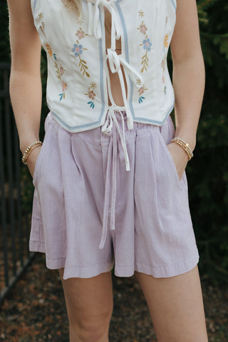 Loose Fitting Shorts, Lavender
