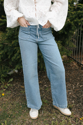 Patch Pocket Wide Leg
