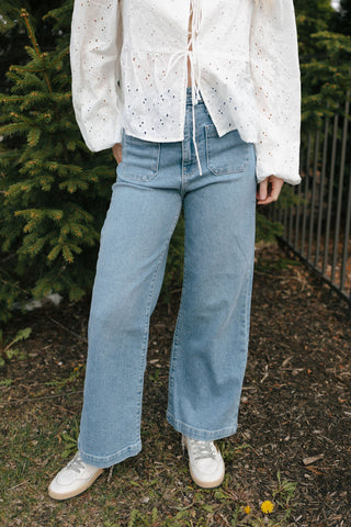 Patch Pocket Wide Leg