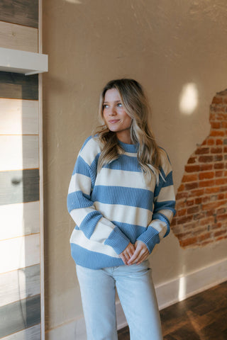 Boyfriend Relaxed Sailor Sweater, Blue River by Z Supply