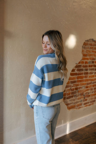 Boyfriend Relaxed Sailor Sweater, Blue River by Z Supply