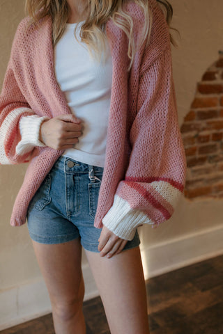Pink Sweater Cardigan