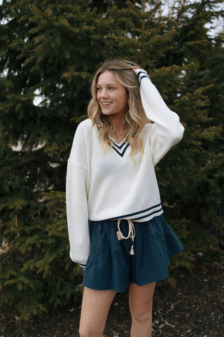 Gathered Pocket Shorts, Midnight Navy