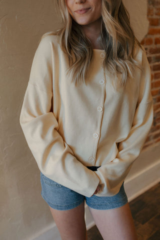 Basic Cardigan, Butter *final sale