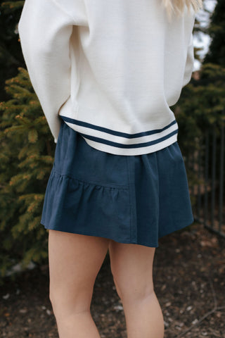 Gathered Pocket Shorts, Midnight Navy