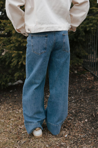 Wide Hem Denim Pants