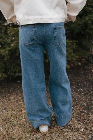 Wide Hem Denim Pants