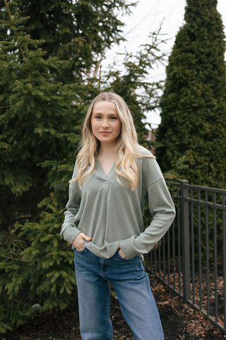 Taylor Shirt, Forrest Heather *final sale