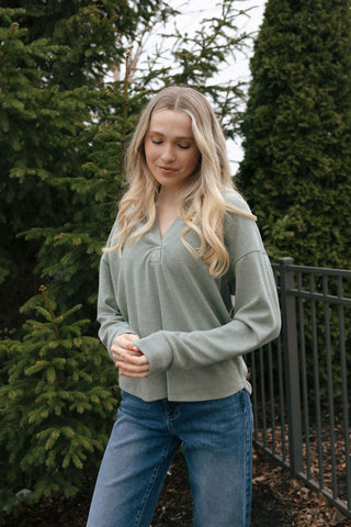 Taylor Shirt, Forrest Heather *final sale