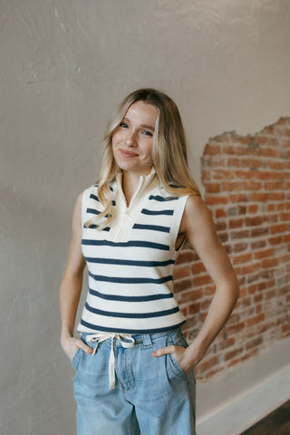 Bella Vest, Ivory Slate