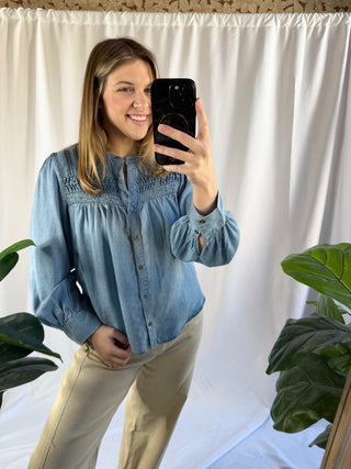 Briar Denim Top - The Red Thread Boutique