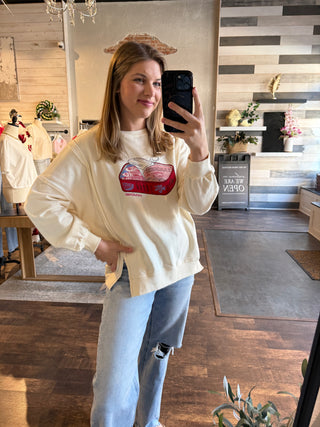 Sardines Graphic Sweatshirt - The Red Thread Boutique