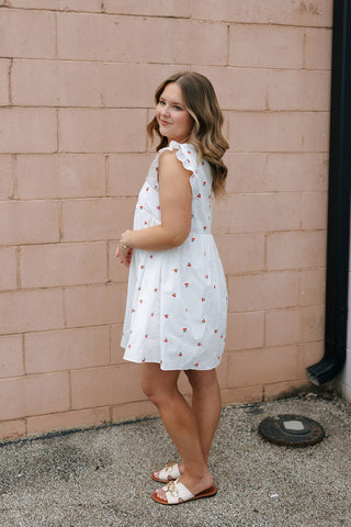 Embroidered Cherry Dress