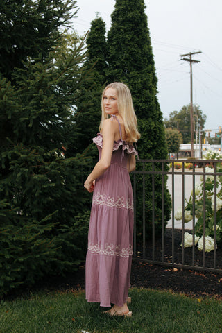 Bow Maxi Dress, Dusty Purple *final sale*