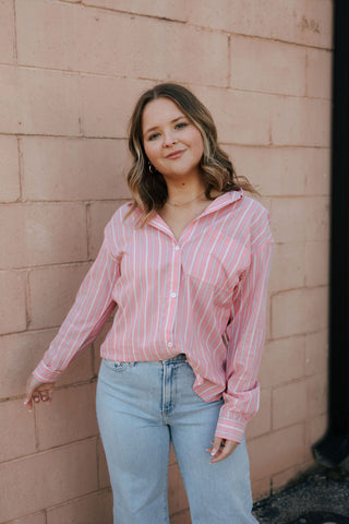 Liliana Shirt, Strawberry