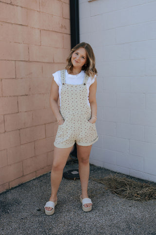 Ditsy Floral Short Overalls