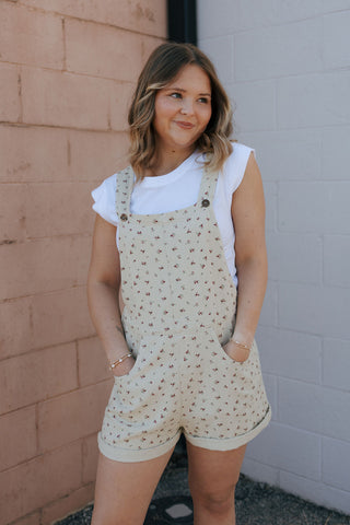 Ditsy Floral Short Overalls