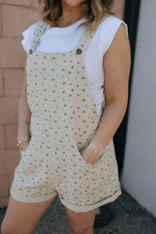 Ditsy Floral Short Overalls