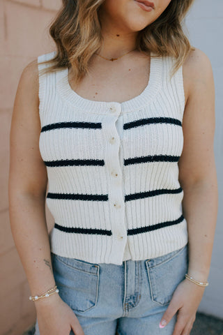Sycamore Stripe Sweater Vest, Sea Salt by Z Supply