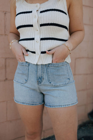 Mini Patch Pocket Shorts, Light