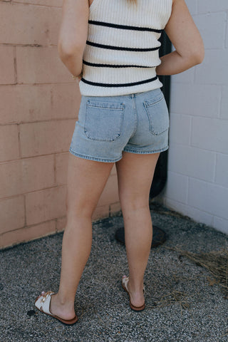 Mini Patch Pocket Shorts, Light