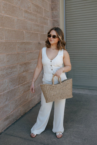 Belfort Pinstripe Vest, Flax by Z Supply