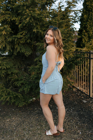 Chambray Denim Romper