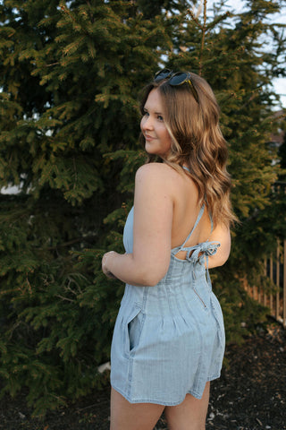 Chambray Denim Romper