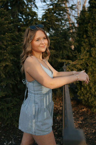 Chambray Denim Romper