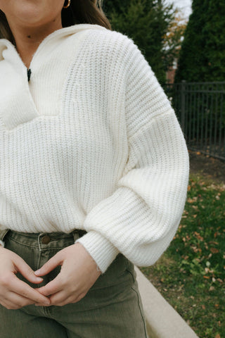 Danae Sweater, White *final sale