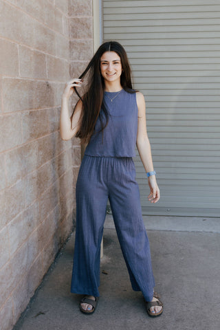 Sloane Textured Slub Top, Worn Blue by Z Supply