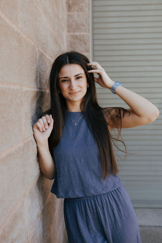 Sloane Textured Slub Top, Worn Blue by Z Supply