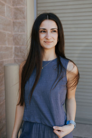 Sloane Textured Slub Top, Worn Blue by Z Supply