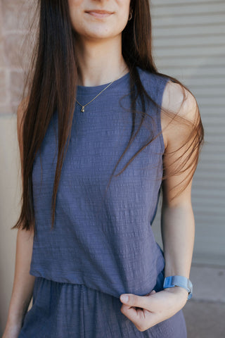 Sloane Textured Slub Top, Worn Blue by Z Supply