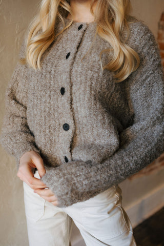 Button Front Cardigan, Latte *final sale
