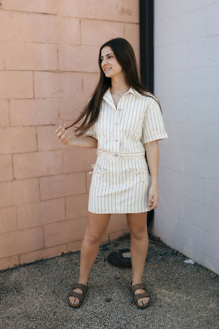 Stripe Jacket, Blue/Off White
