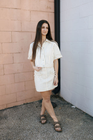 Stripe Jacket, Blue/Off White