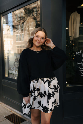 Isabel Dress, Black/White *final sale